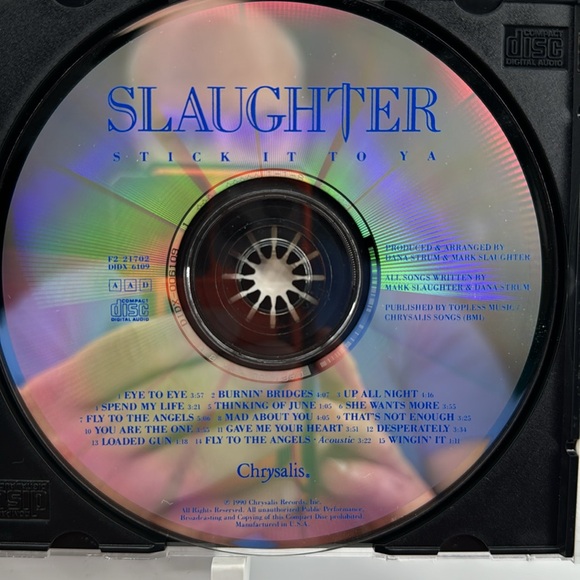 Slaughter - Stick It To Ya on CD. 1990 - Picture 4 of 5